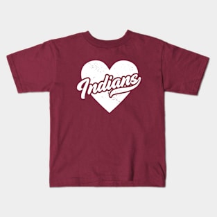 Vintage Indians School Spirit // High School Football Mascot // Go Indians Kids T-Shirt